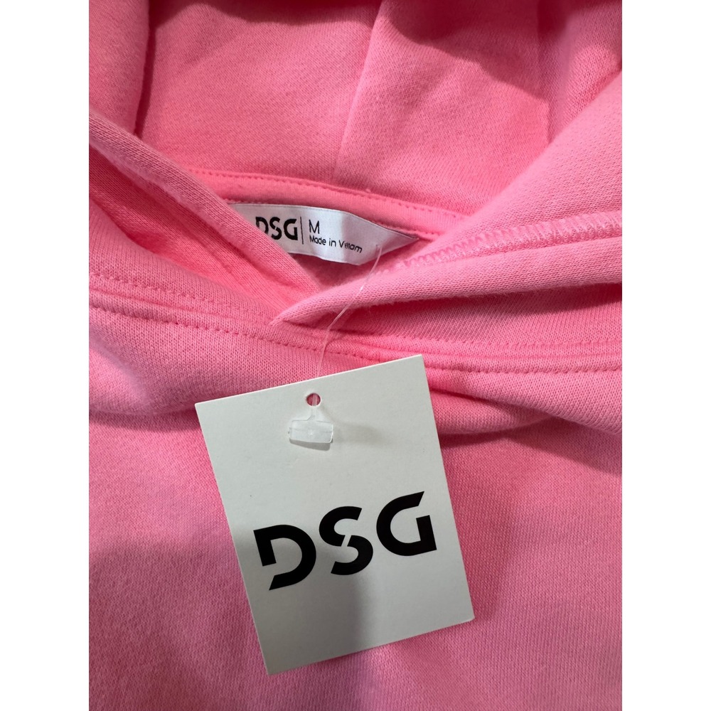 DSG Womens Classic Fleece Hoodie Blushing Bright Pink Sweatshirt Medium NWT Cozy - Picture 4 of 7